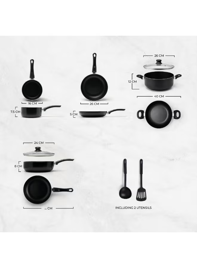 COOKLINE PRESSED ALUMINUM NONSTICK COOKWARE SET 8 PCS CL-1008PS