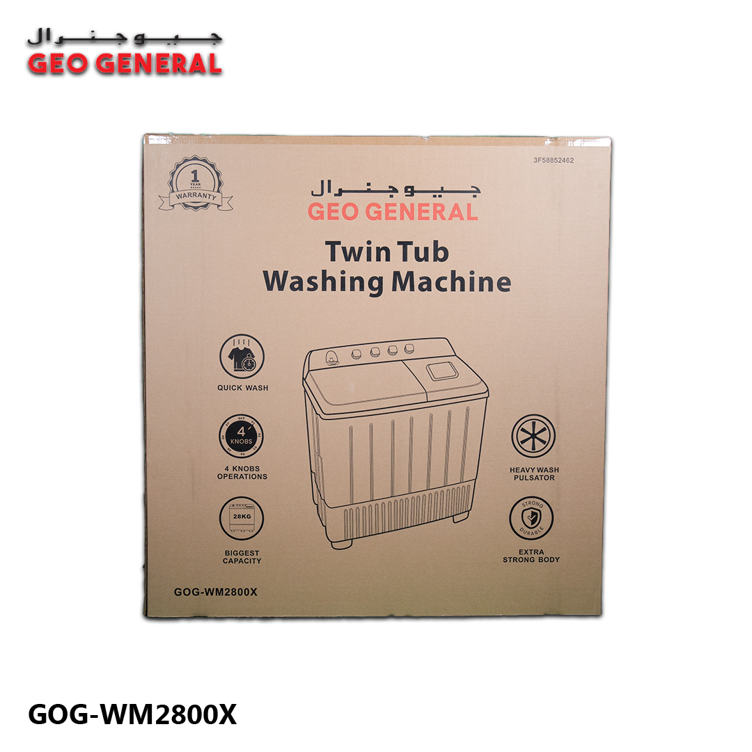 Geo General Washing Machine 28kg | Strong & Super Wash GWM-T28K