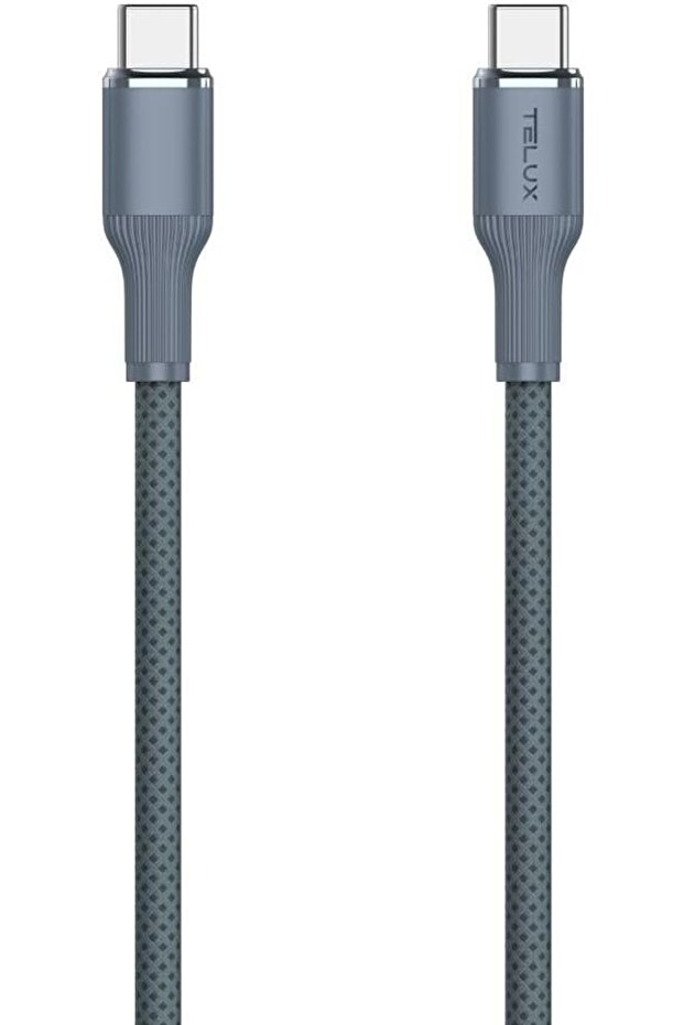 Telux SwiftX nylon braided C to C cable 100W 1M Grey