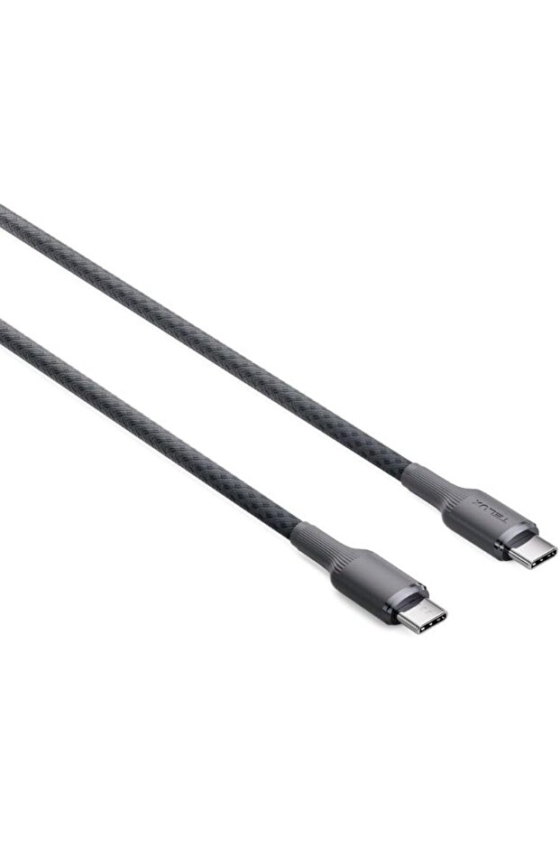 Telux SwiftX nylon braided C to C cable 100W 1M Grey