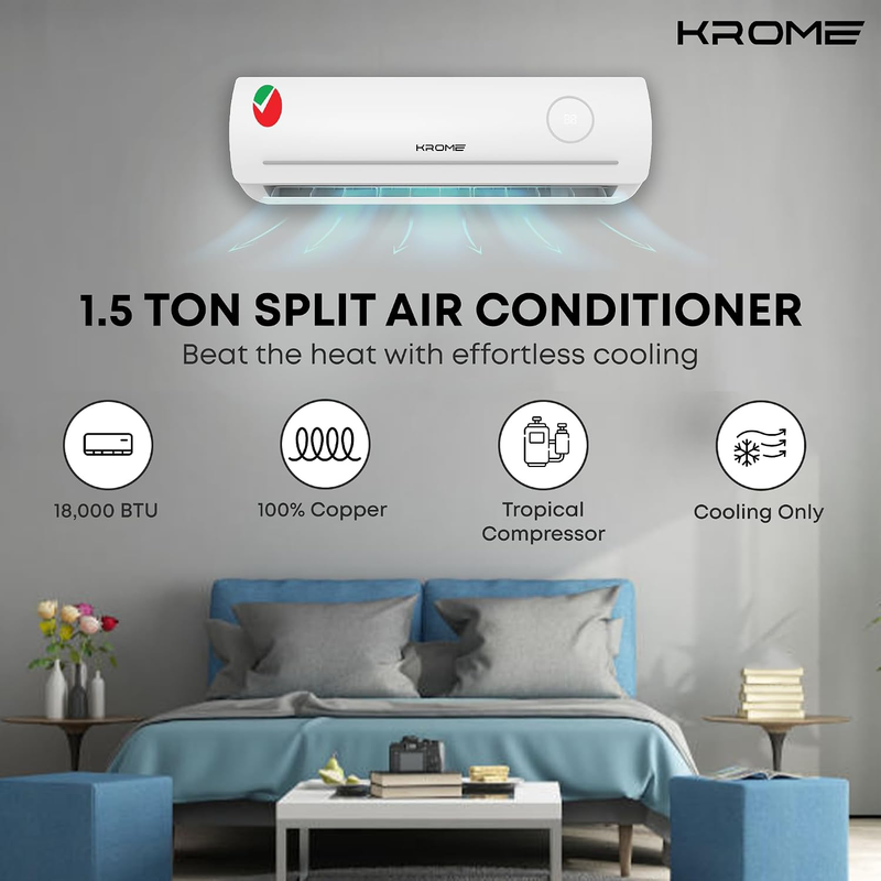 Krome 1.5 Ton Split Air Conditioner with Advanced