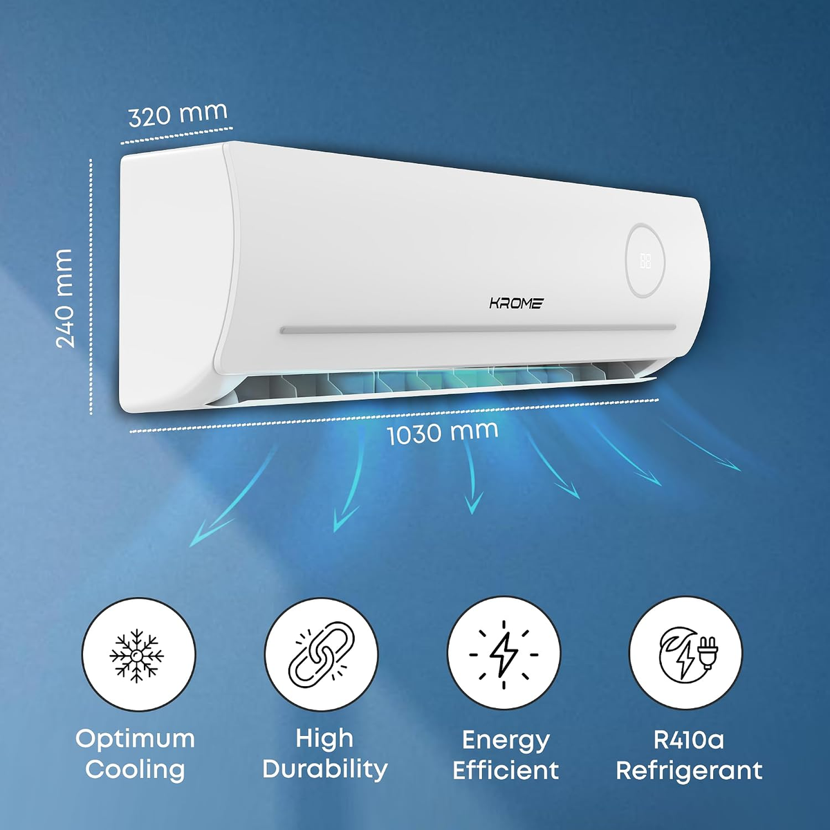 Krome 1.5 Ton Split Air Conditioner with Advanced
