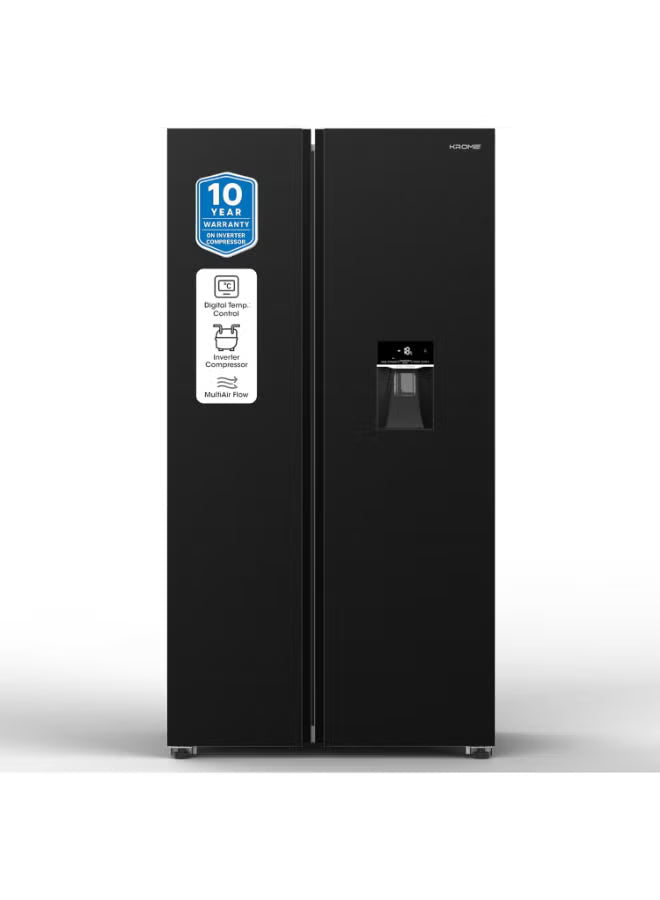 Krome 820L Gross Side-by-Side Refrigerator KR-SBS820WIH