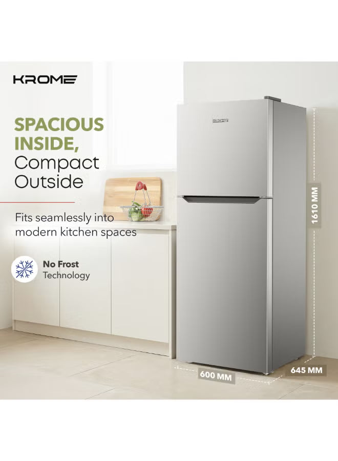 KROME 298Liter Gross Top Mount Double Door KR-RFF460SSKI