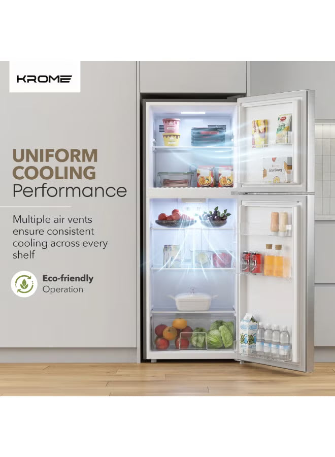 KROME 298Liter Gross Top Mount Double Door KR-RFF460SSKI