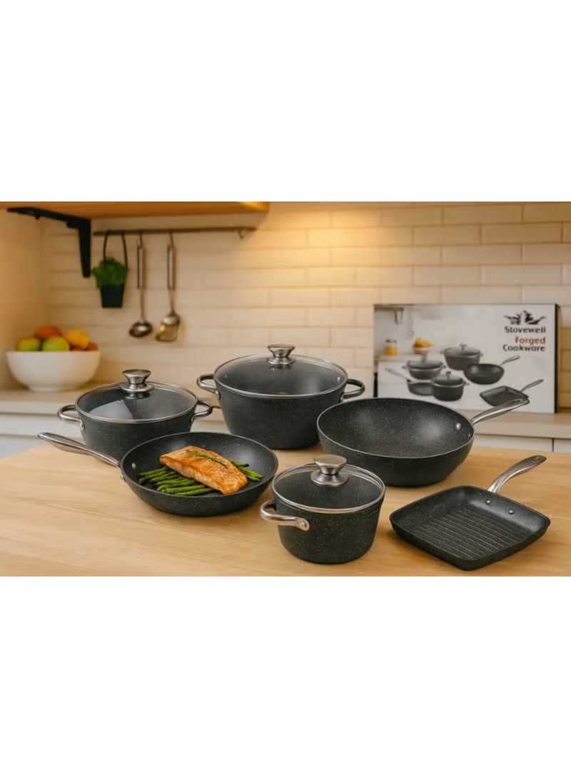 STOVEWELL FORGED COOK WARE 8 PCS