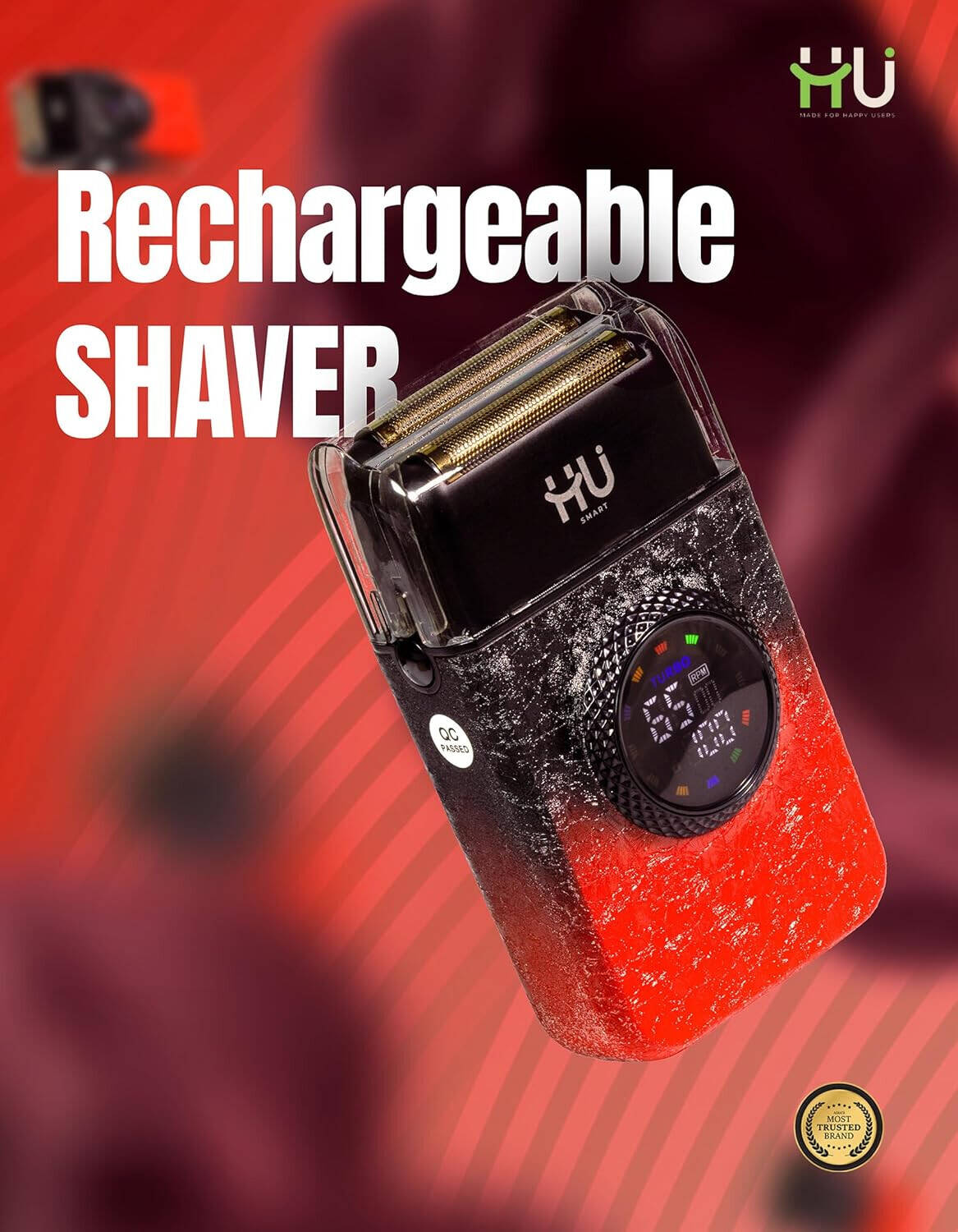 HU RECHARGEABLE SHAVER  1200 mAh BATTERY HSM-1002