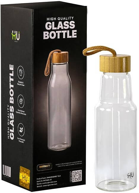 HU GLASS BOTTLE  DURABLE AND EASY TO CLEAN HST-1002