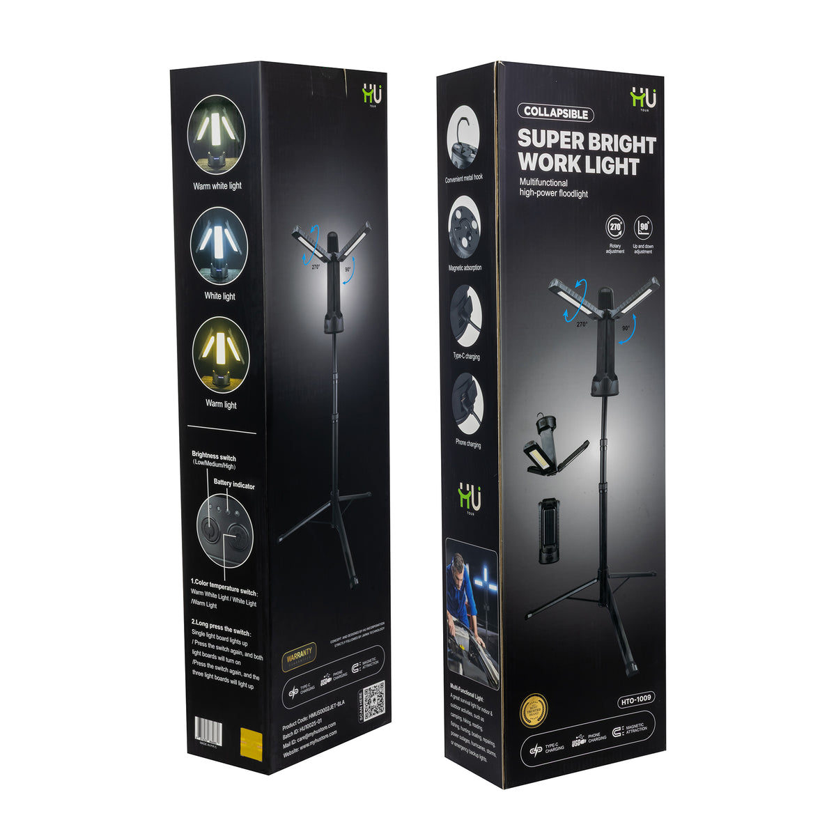 HU SUPER BRIGHT WORK LIGHT  COLLAPSIBLE HTO-1009