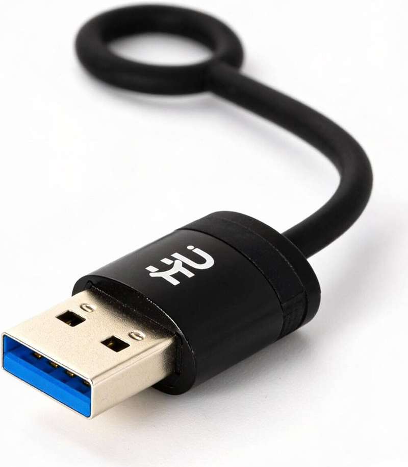 HU USB 3.0 Male to USB-C Female Adapter High-Speed Data Transfer Compact Design for Charging & Syncing USB-C Devices, Black HAC-1009