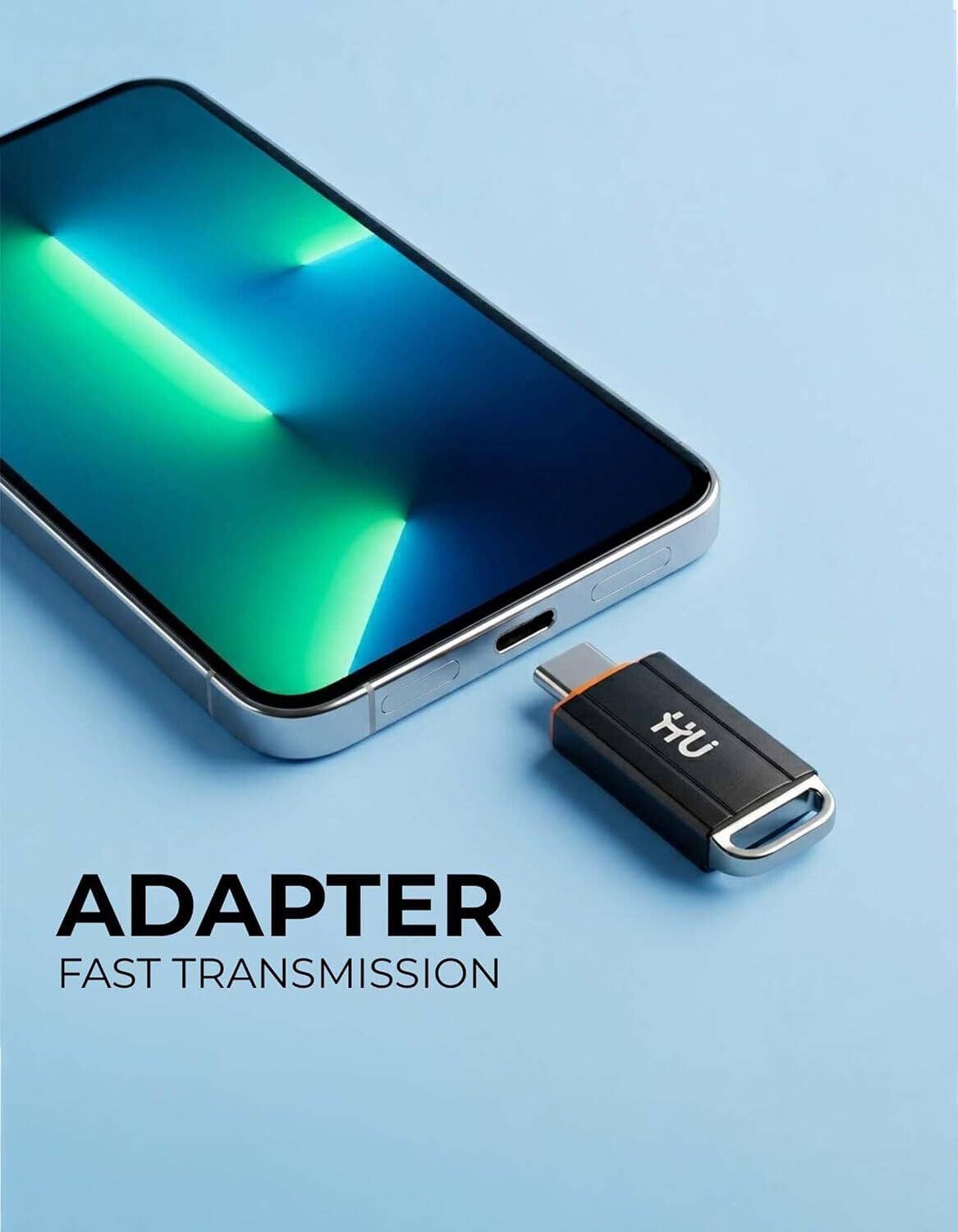 HU USB-C MALE TO USB FEMALE ADAPTER FAST TRANSMISSION HAC-1010
