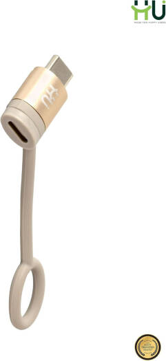 HU USB-C MALE TO LIGHTNING PD FAST CHARGING ADAPTER HAC-1013  (GOLD)