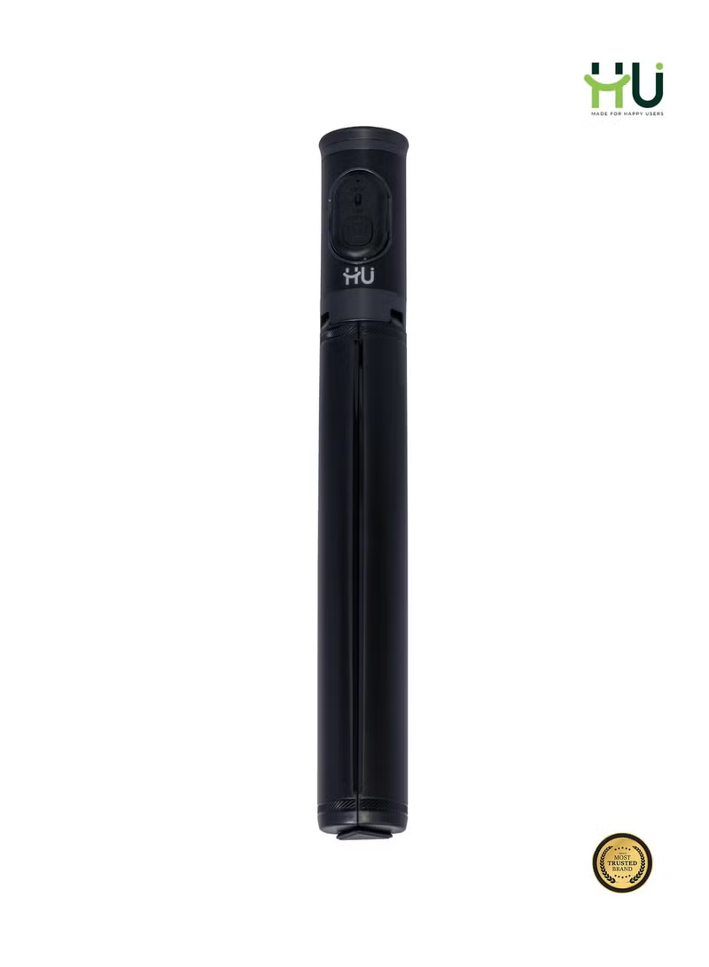 HU Bluetooth Selfie Stick Tripod1.7m Extendable Selfie Stick Automatic Pop-Up Tripod and Phone Holder for Photography HAC-1056