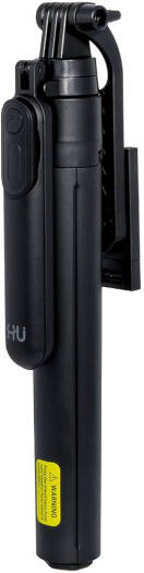 HU Bluetooth Selfie Stick with RemoteExtendable Phone Tripod 4-Axis Stabilizer, Wireless Shutter & Portable Stand for Selfies Video Recording & Live Streaming, Black HAC-1058