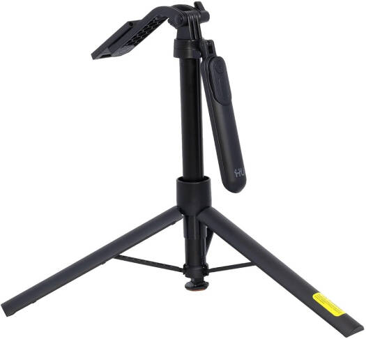 HU Bluetooth Selfie Stick with RemoteExtendable Phone Tripod 4-Axis Stabilizer, Wireless Shutter & Portable Stand for Selfies Video Recording & Live Streaming, Black HAC-1058