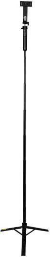 HU Bluetooth Selfie Stick with RemoteExtendable Phone Tripod 4-Axis Stabilizer, Wireless Shutter & Portable Stand for Selfies Video Recording & Live Streaming, Black HAC-1058