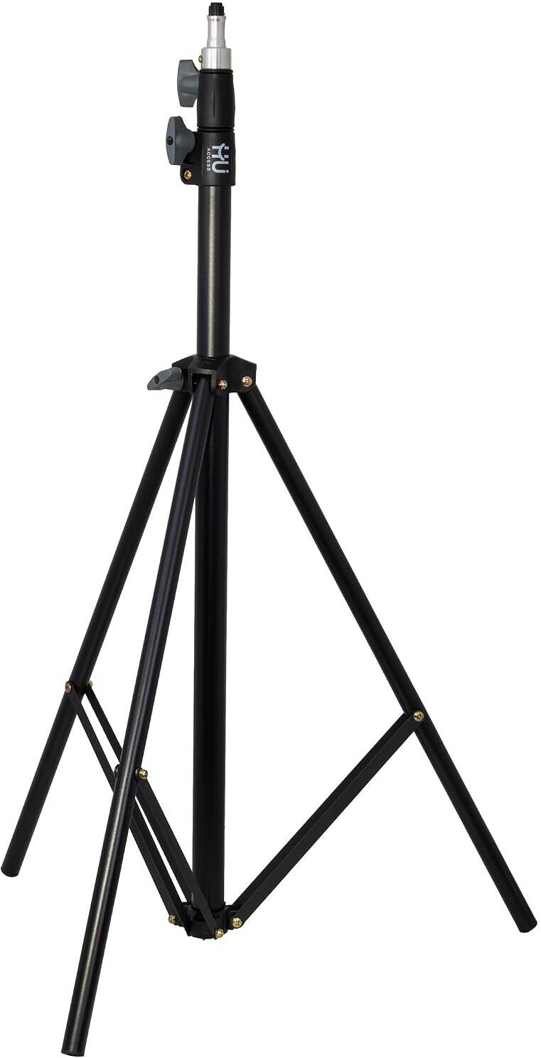 HU Professional Camera Tripod 210cm Adjustable Aluminum Tripod Stand with Portable Storage Bag for DSLR Cameras, Camcorders, Smartphones & Photography, Black | HAC-1027