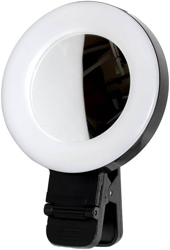 HU Portable LED Fill Light 180° Adjustable Rotation, Ultra-Light 51g Vlogging Light for Selfies Photography & Video Recording, BlackHAC-1031