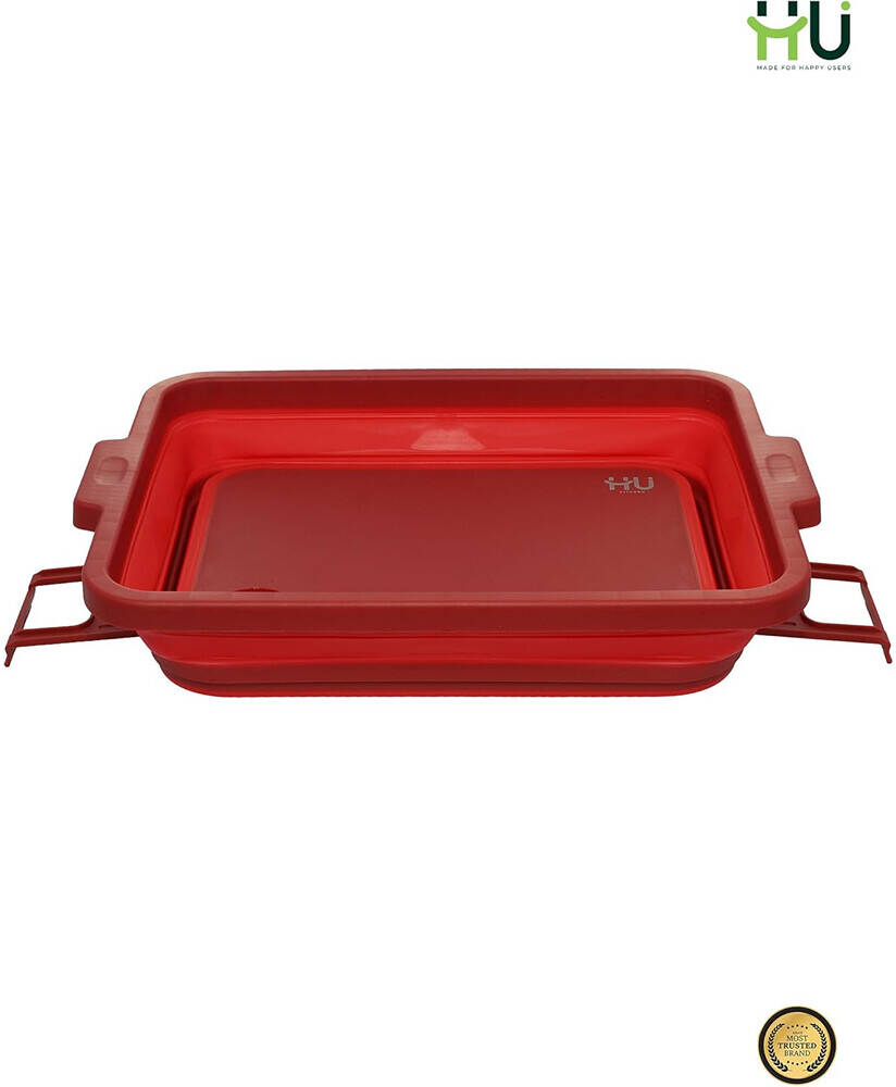 HU HKI-1009 BBQ OUTDOOR SUPPLIES-  4-IN-1 EXPANDABLE PREP&SERV  (Red)