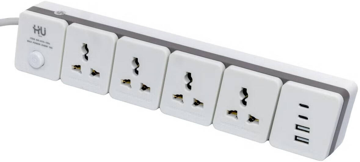HU POWER SOCKET  4 SOCKET+USB, 3MTR HVO-1003