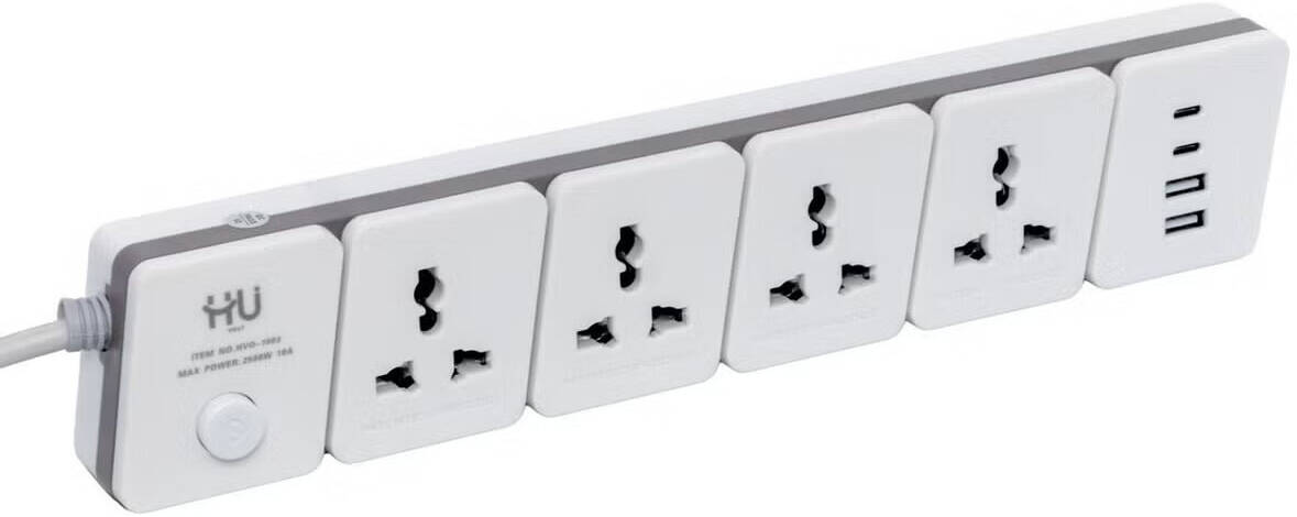 HU POWER SOCKET  4 SOCKET+USB, 3MTR HVO-1003