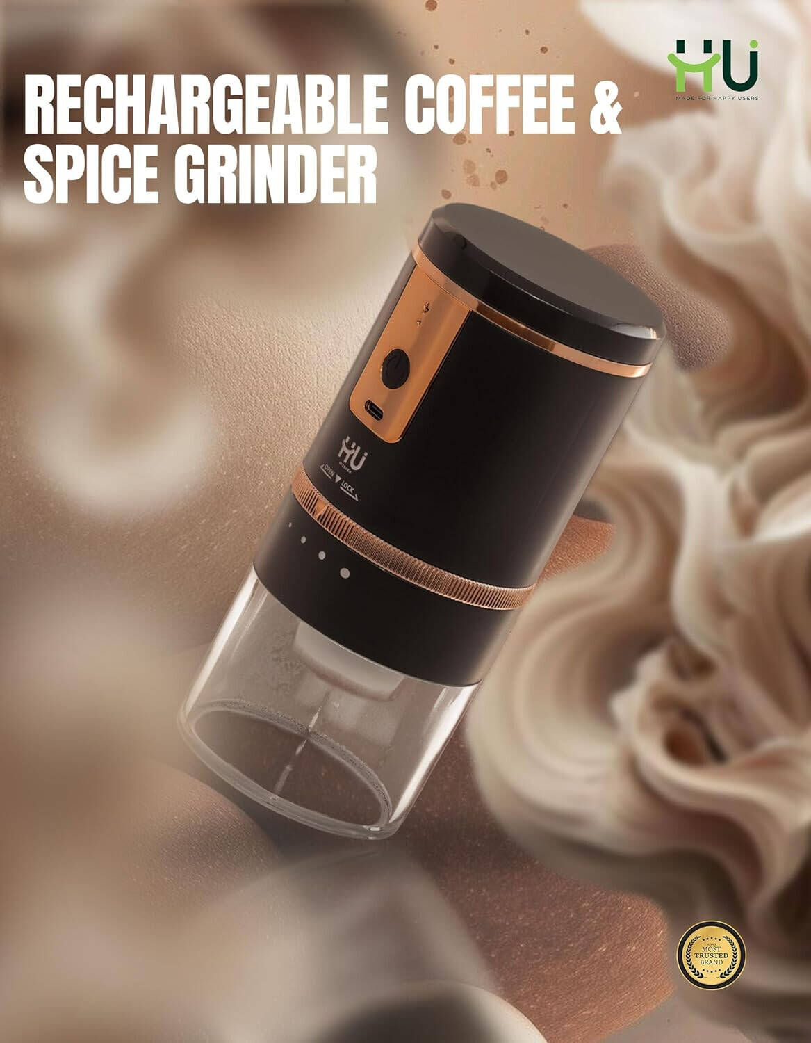 HU COFFEE/SPICE GRINDER 250ML CAPACITY HKI-1004