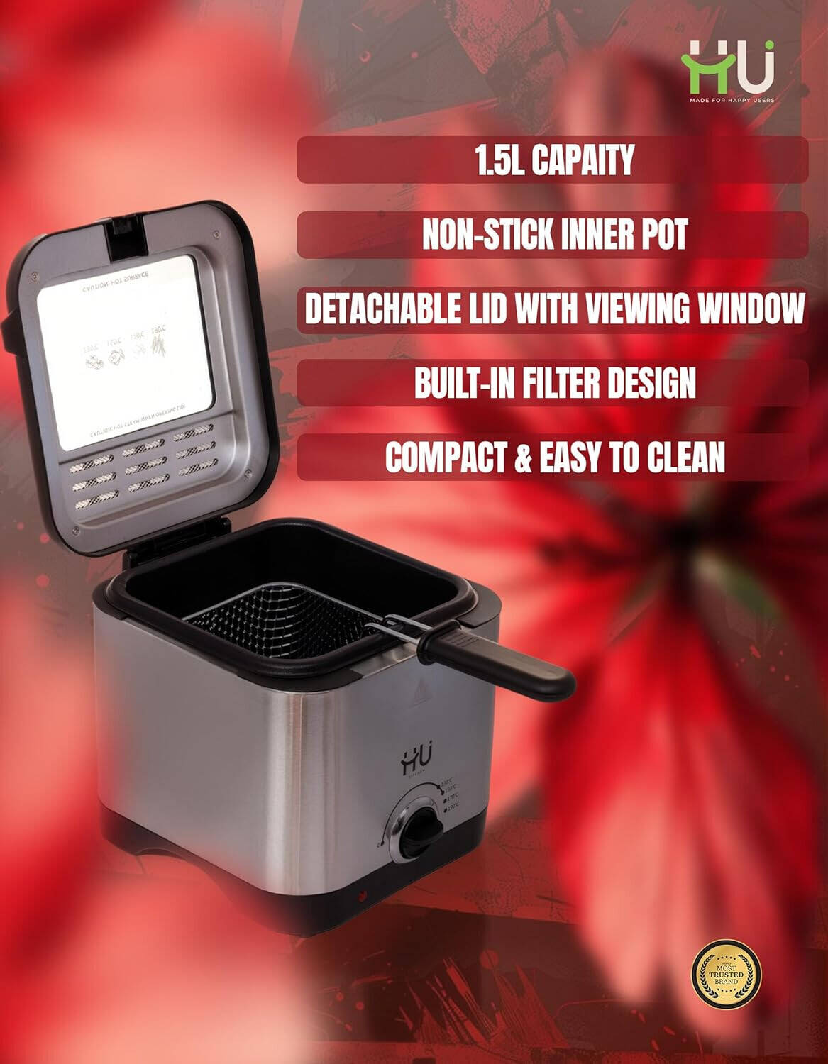 HU DEEP FRYER SEPARATE FRYING BASKET HKI-1006