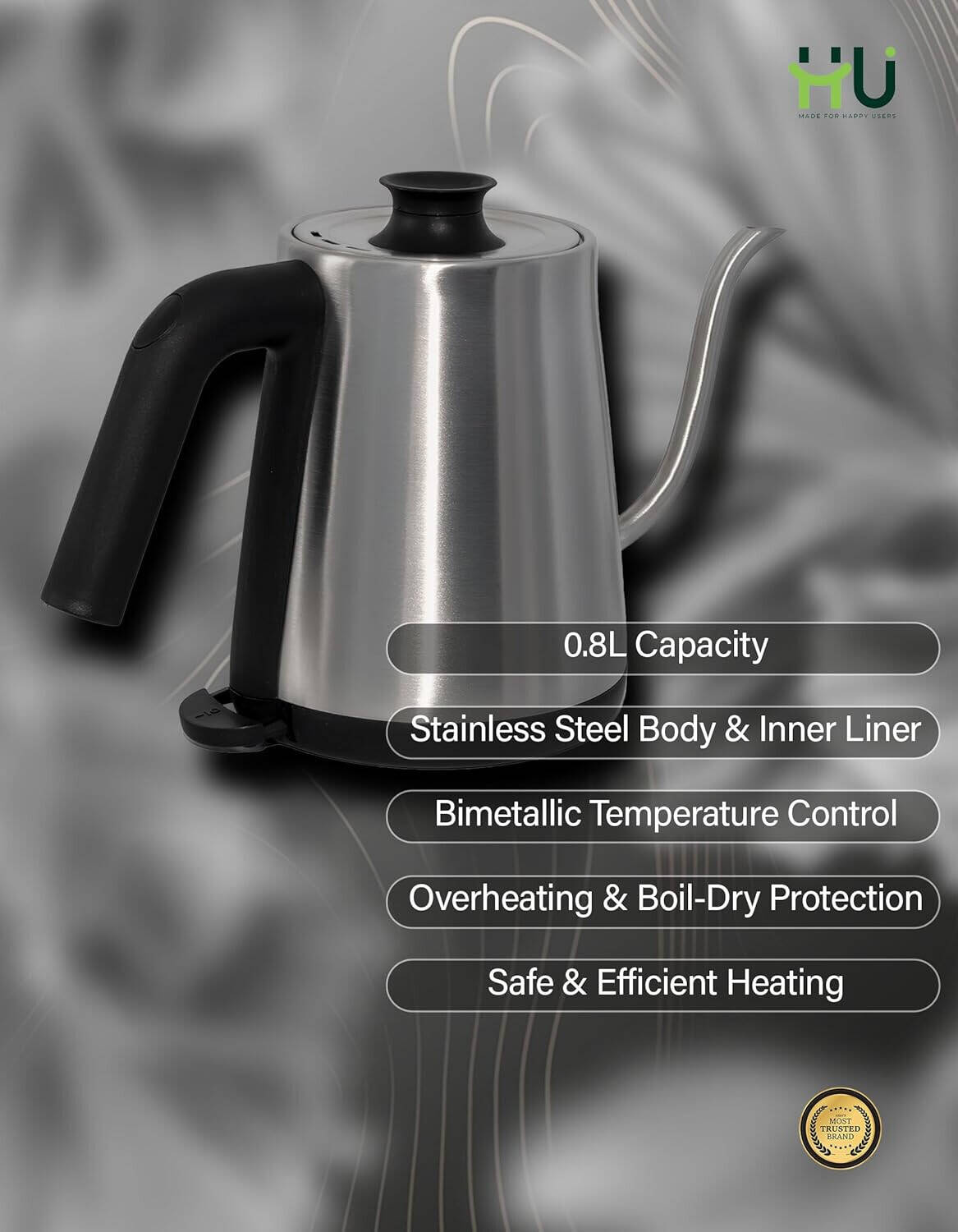 HU GOOSENECK ELECTRIC KETTLE HKI-1007