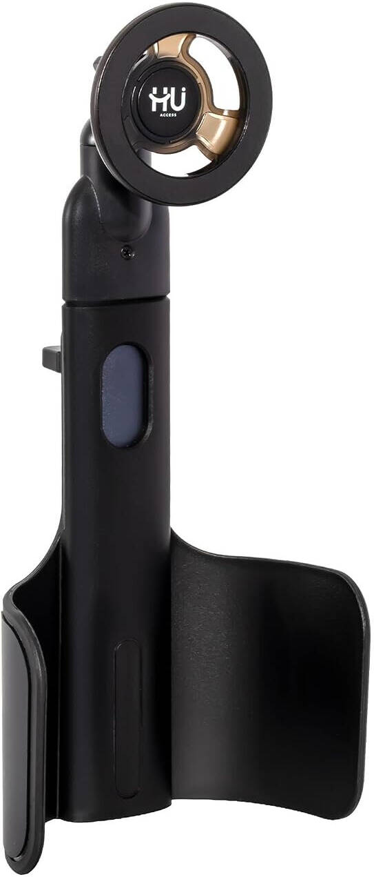 HU Magnetic Car Cup Holder Phone Mount with 360° Rotation & Adjustable Telescopic Arm Universal Smartphone Holder Devices Stand, Black HAC-1036