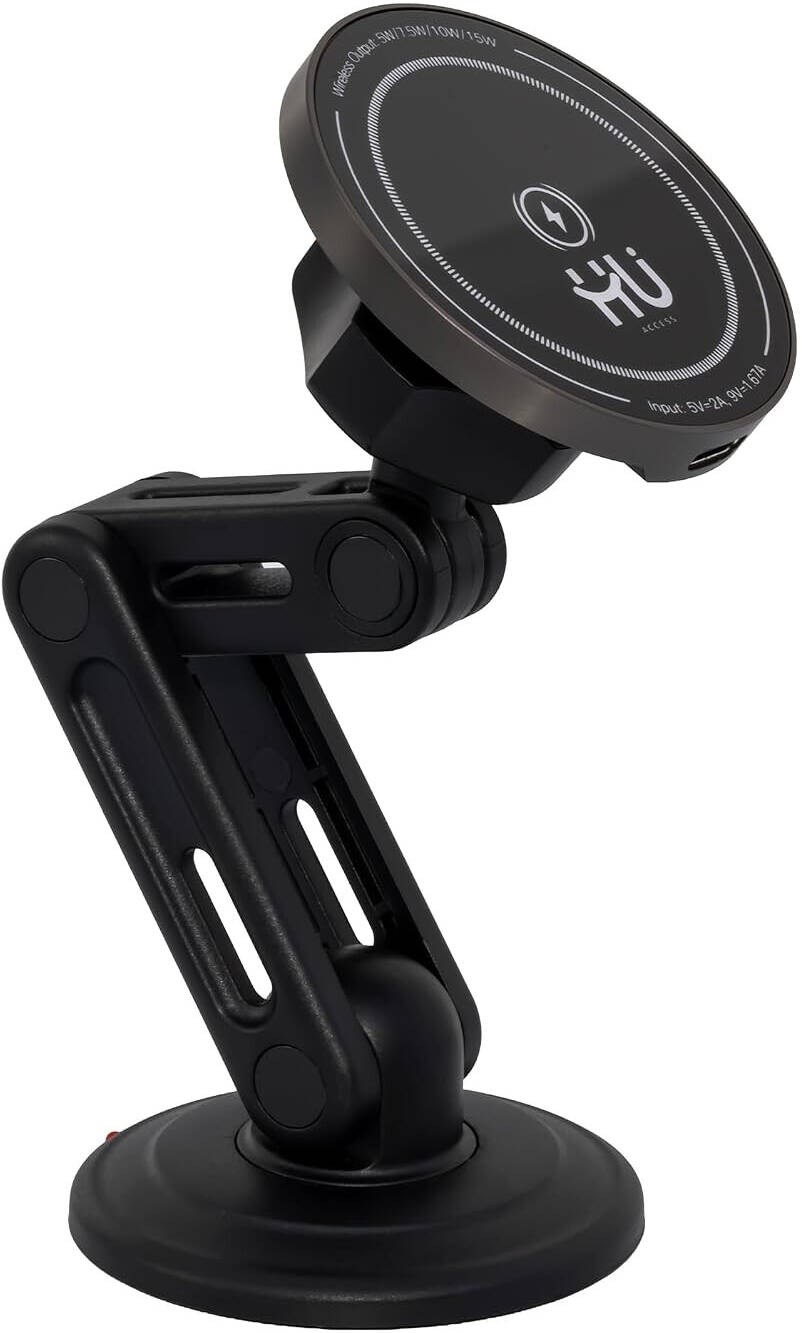 HU Car Charger – Magnetic Wireless – Access 15W With Phone Mount HAC-1043