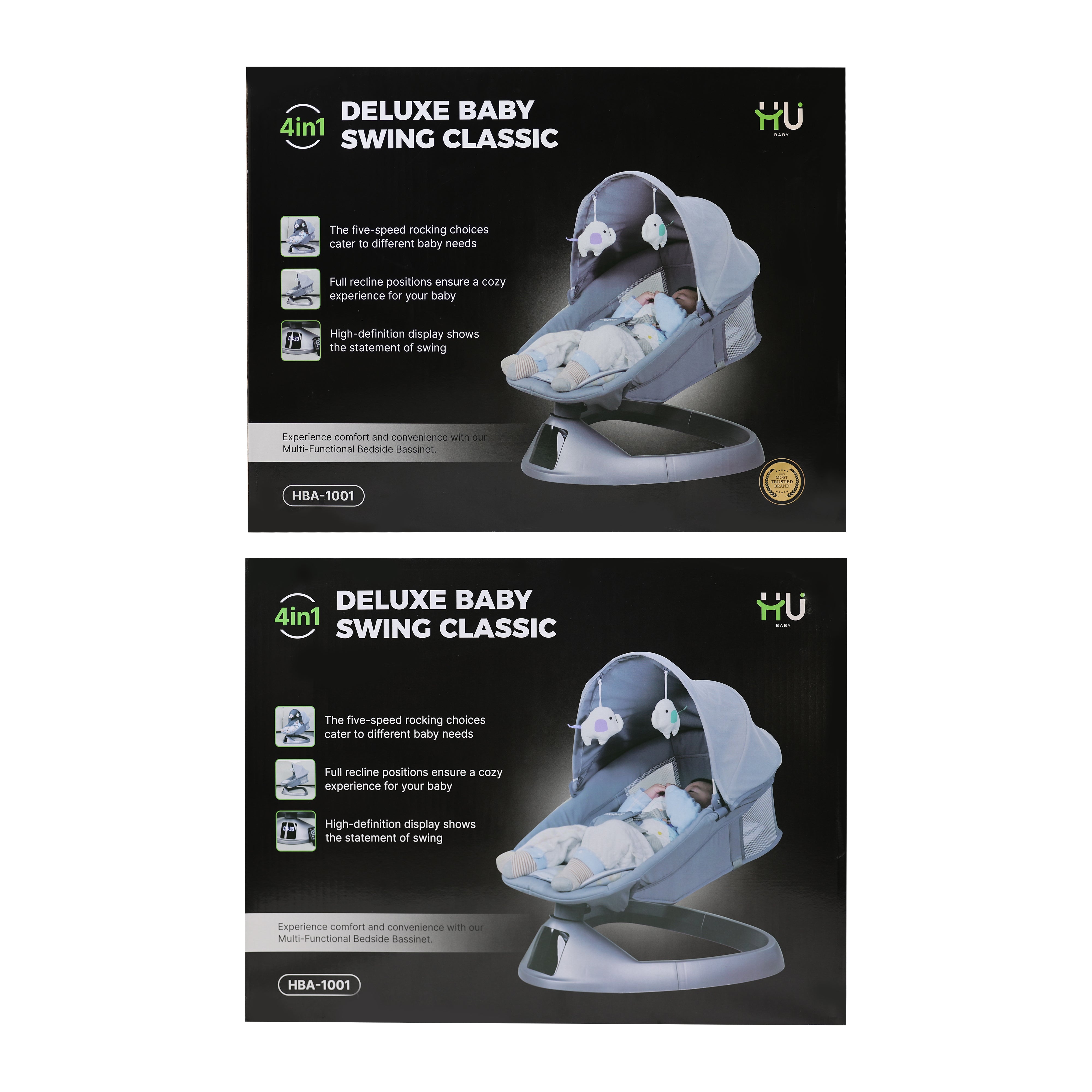HU DELUEXE BABY SWING CLASSIC 4 IN 1 HBA-1001
