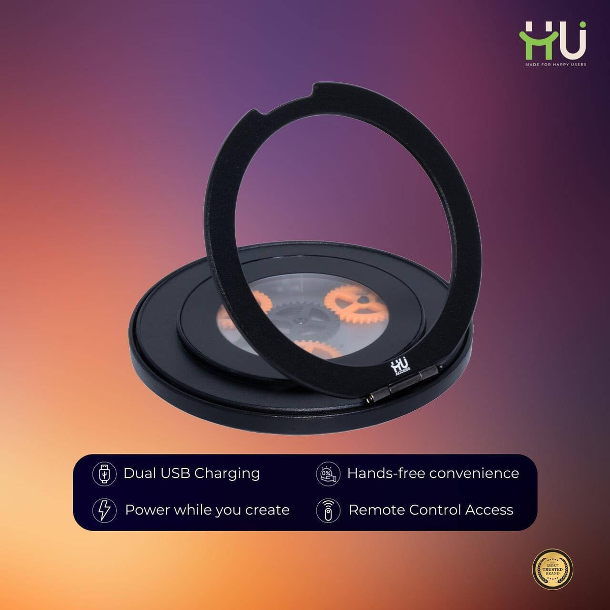 HU SNAP. HOLD .GO ULTRA THIN AND STRONG HAC-1052 (Black)