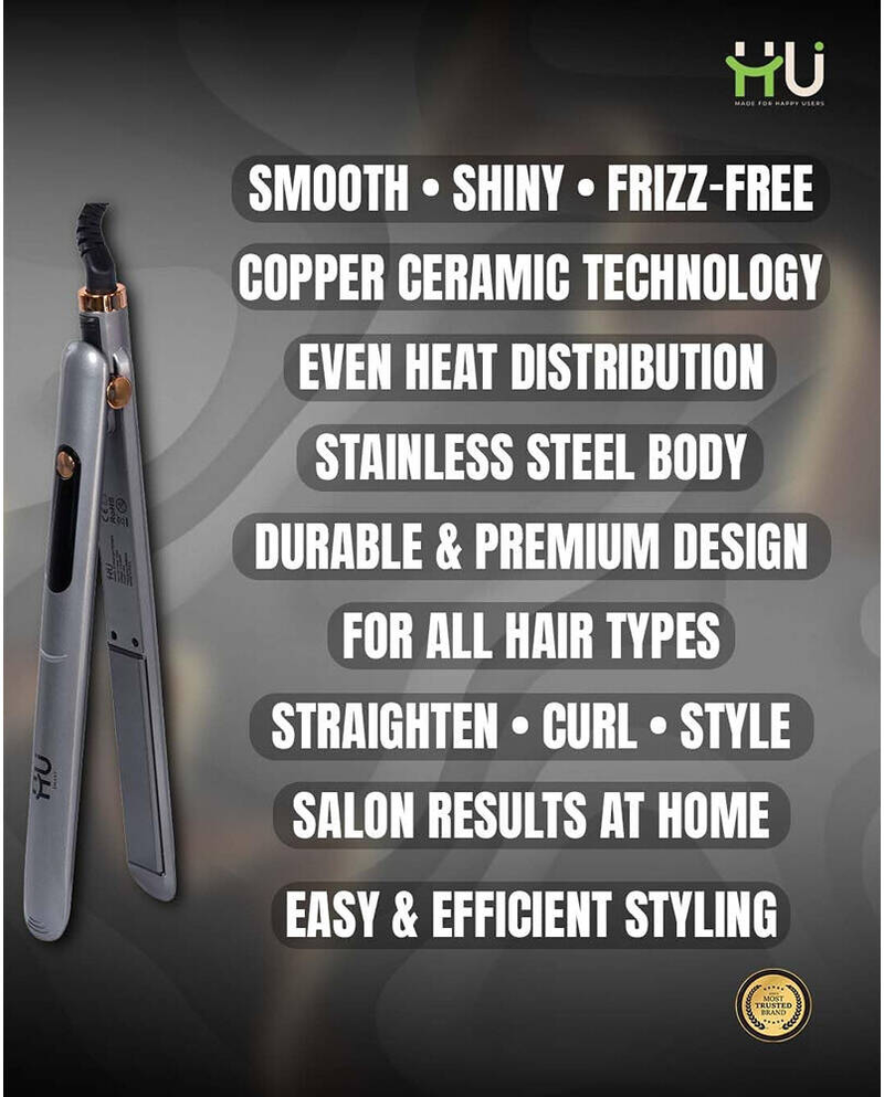 HU HAIR STRAIGHTNER STAINLESS STEEL METAL HSM-1034