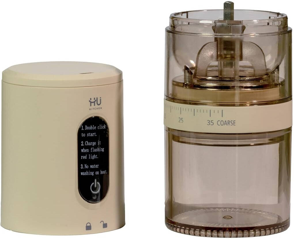 HU ELECTRIC COFFEE GRINDER  ADJUSTABLE GRIND SETTING HKI-1008