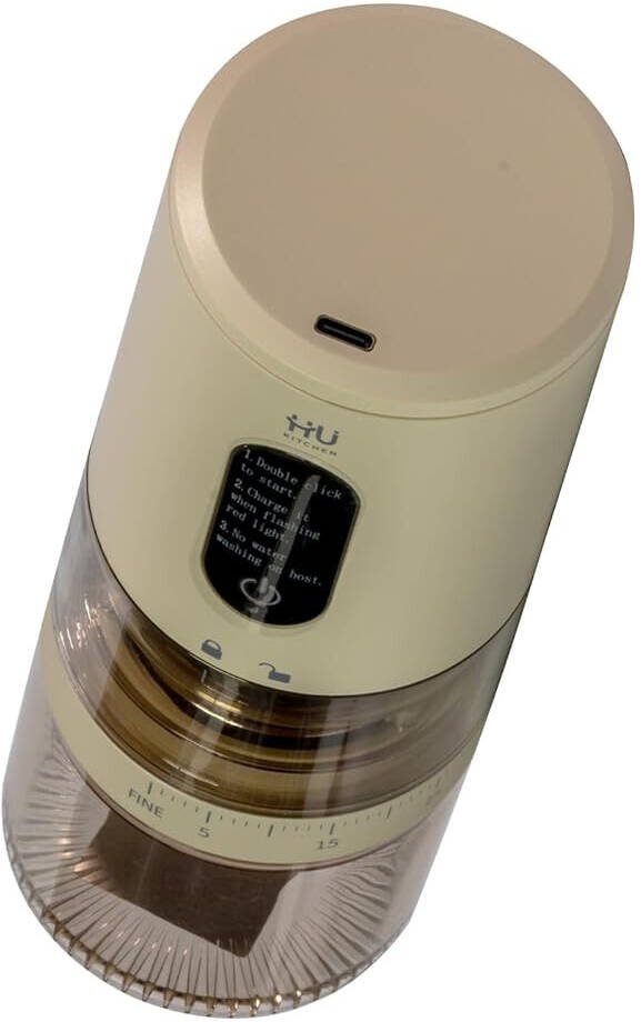 HU ELECTRIC COFFEE GRINDER  ADJUSTABLE GRIND SETTING HKI-1008