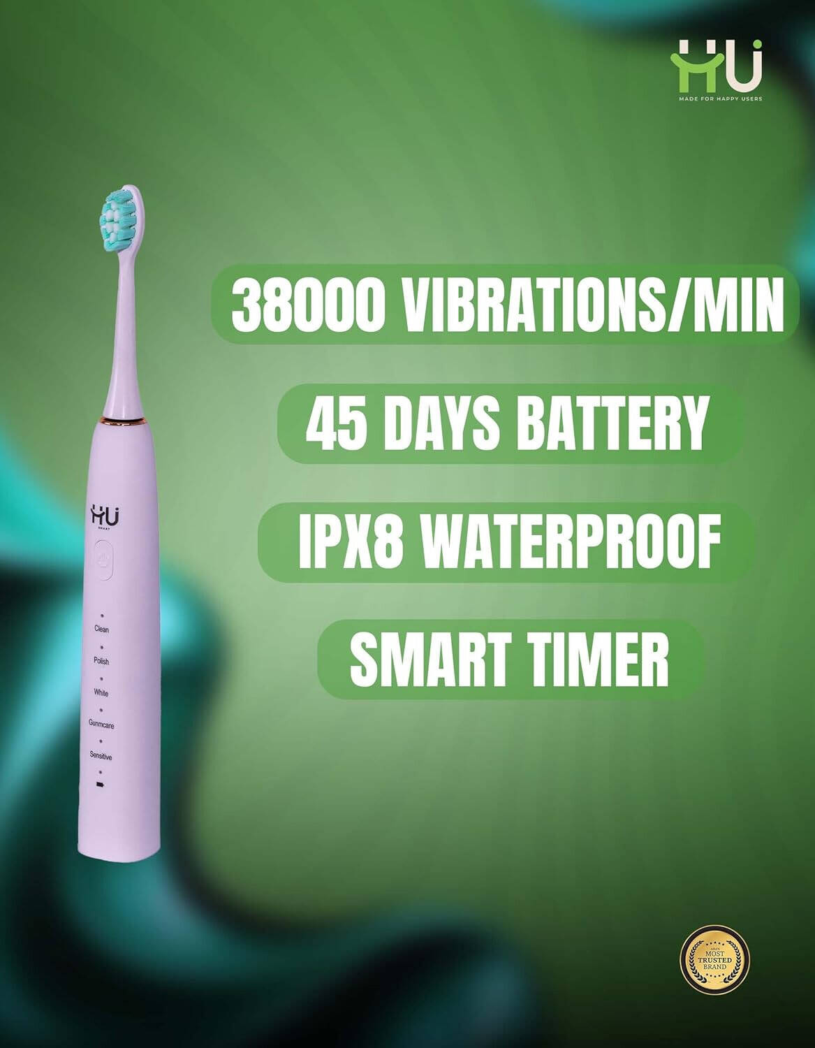 HU SONIC ELECTRIC TOOTHBRUSH  38000T/M HSM-1045