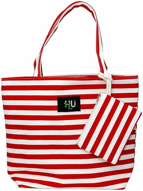 BAG ZEBRA L RED&WHT HST-1004