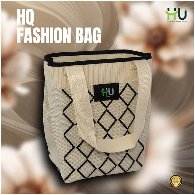 HU BAG HQ STRIPE LINE WHT&BLACK HST-1005