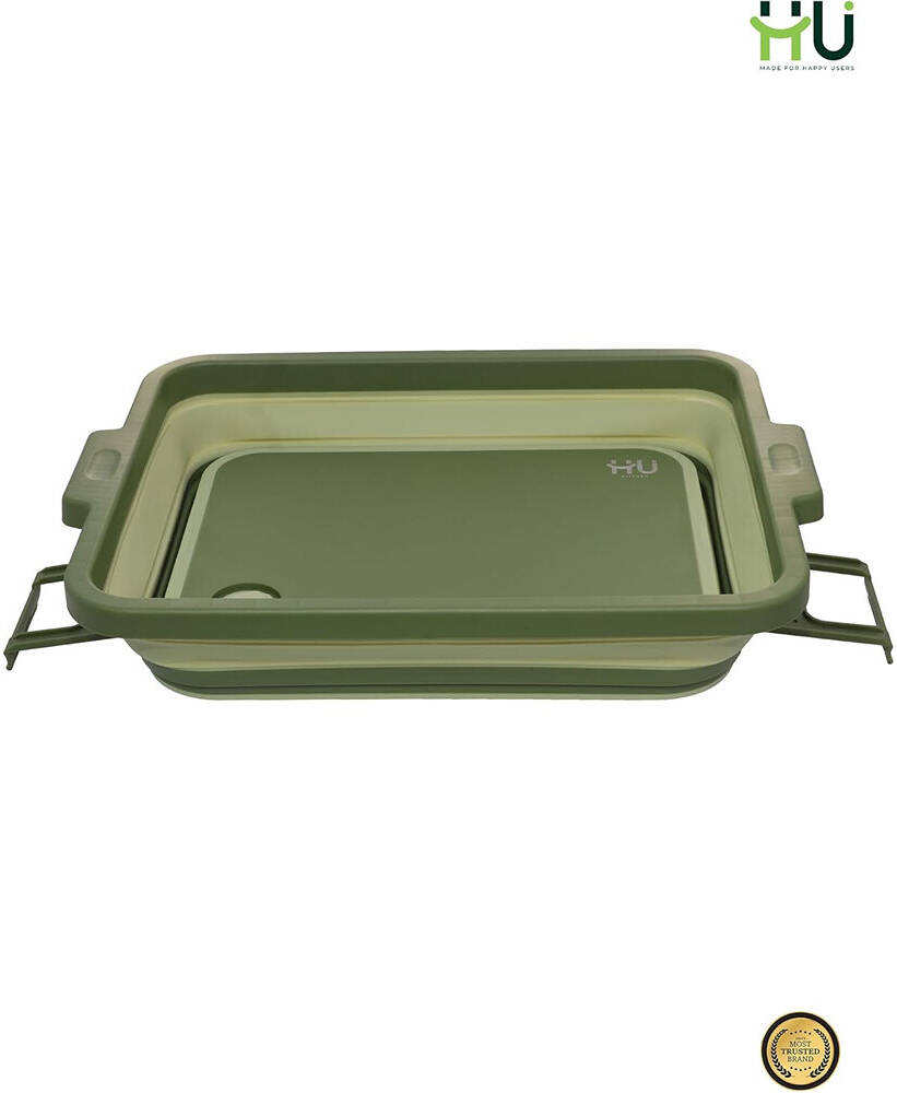 HU HKI-1009 BBQ OUTDOOR SUPPLIES-  4-IN-1 EXPANDABLE PREP&SERV  (Green)