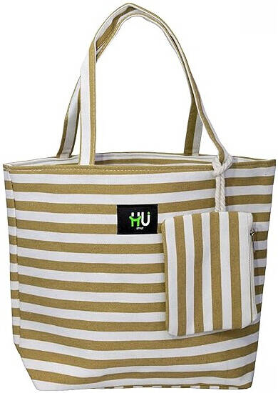 HU BAG ZEBRA L CRM&WHT HST-1004