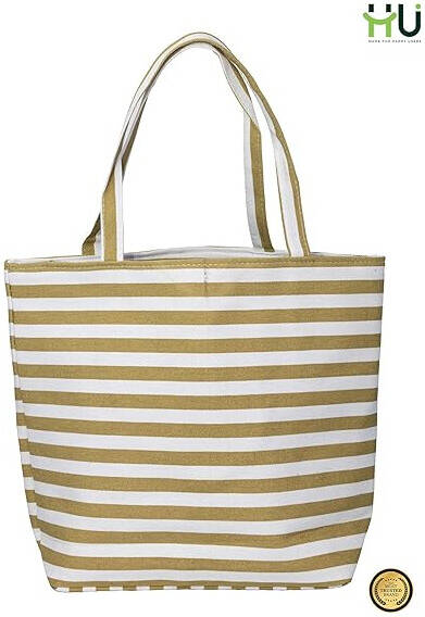 HU BAG ZEBRA L CRM&WHT HST-1004