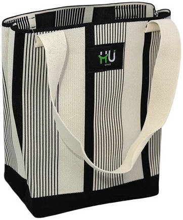 HU BAG HQ GRID BLK&WHT HST-1005