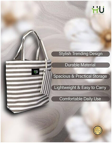 HU BAG ZEBRA M BRWN&WHT HST-1006