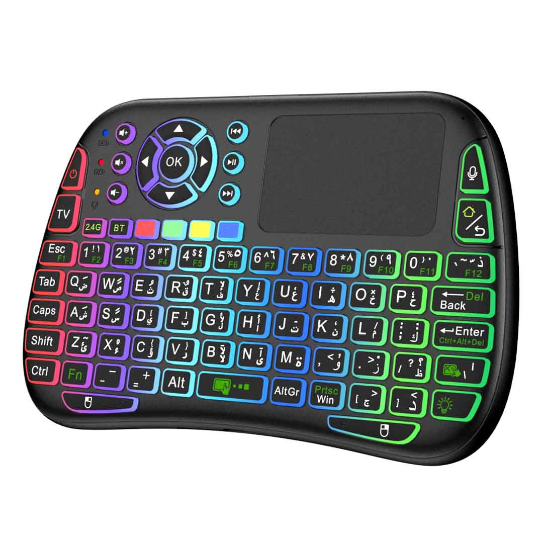 Porodo Mini Wireless Keyboard Touch Combo - Black PD-MWKTC-BK