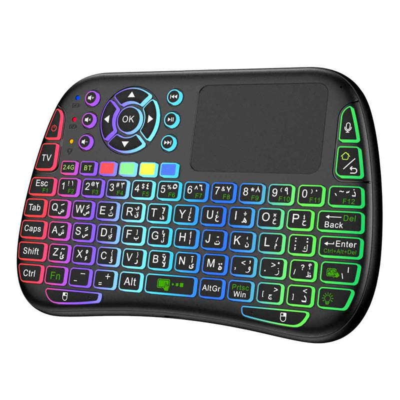 Porodo Mini Wireless Keyboard Touch Combo - Black PD-MWKTC-BK