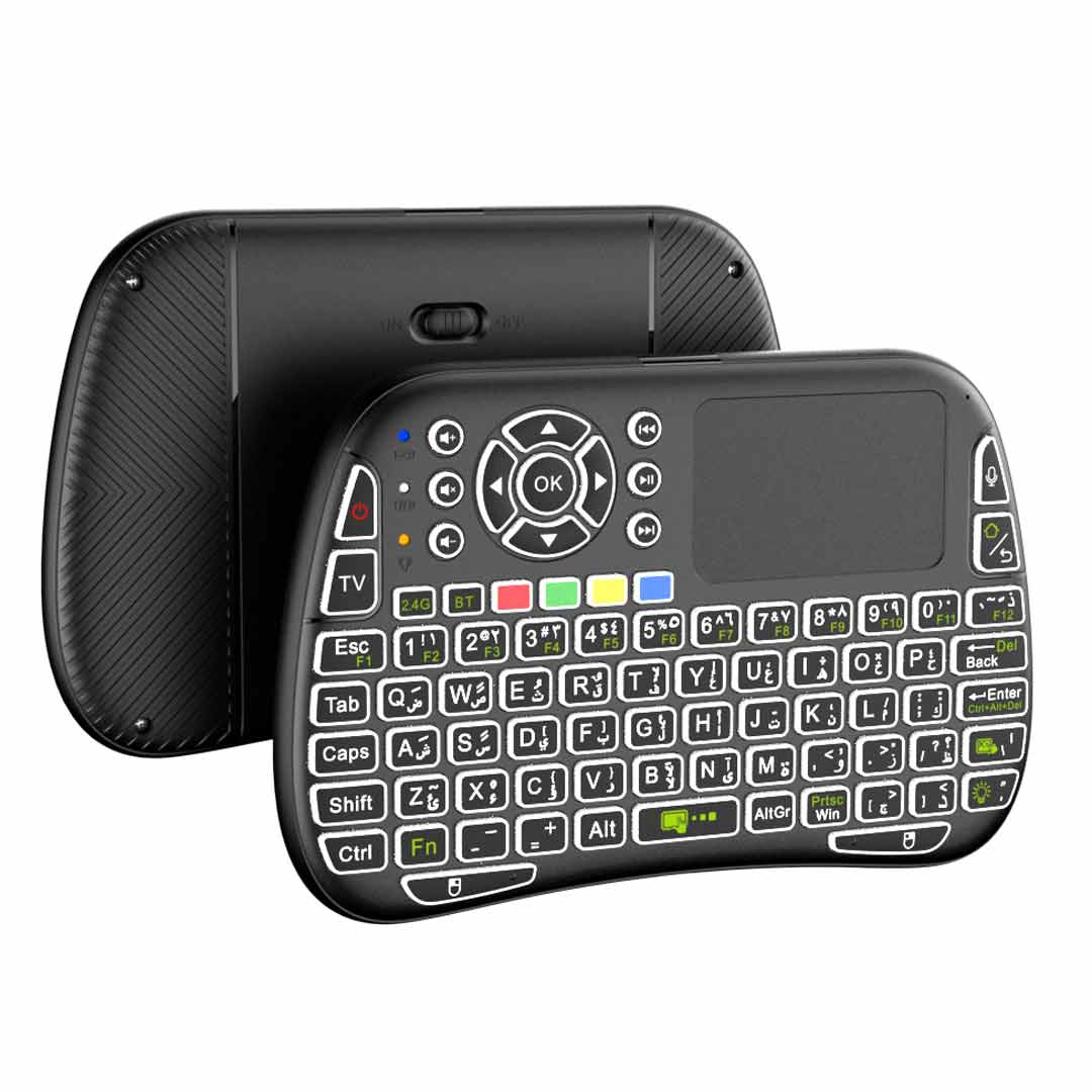 Porodo Mini Wireless Keyboard Touch Combo - Black PD-MWKTC-BK