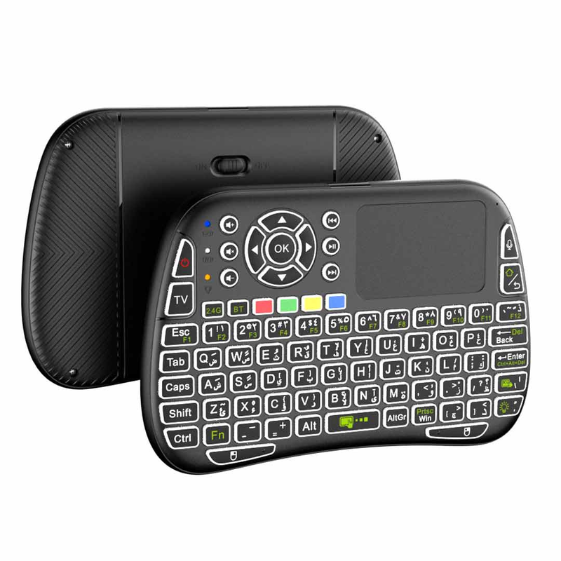Porodo Mini Wireless Keyboard Touch Combo - Black PD-MWKTC-BK