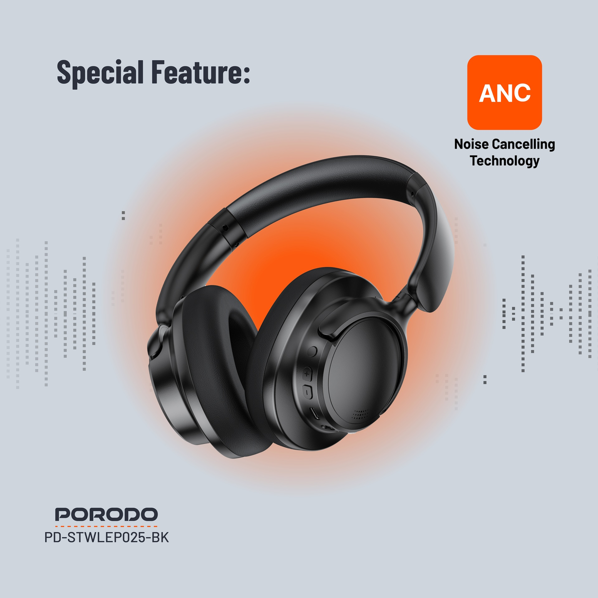 Porodo Soundtec Zen Hybrid ANC Headphone