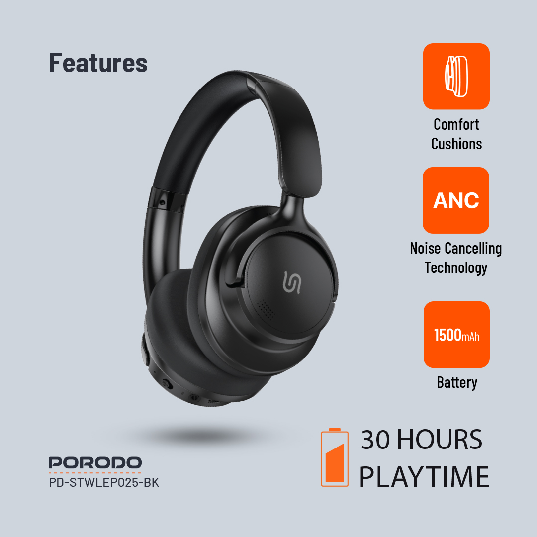 Porodo Soundtec Zen Hybrid ANC Headphone