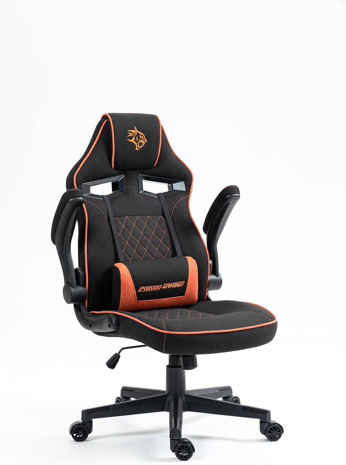 Porodo Gaming Chair with Fabric Covered Cushion and Class3 100Mm Gas Lift